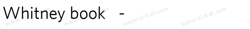 Whitney book 中字体转换